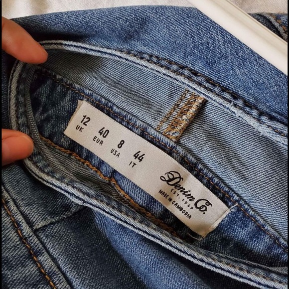 NWOT Denim & Co. Ripped Denim Overall Bib Jeans - Picture 5 of 6